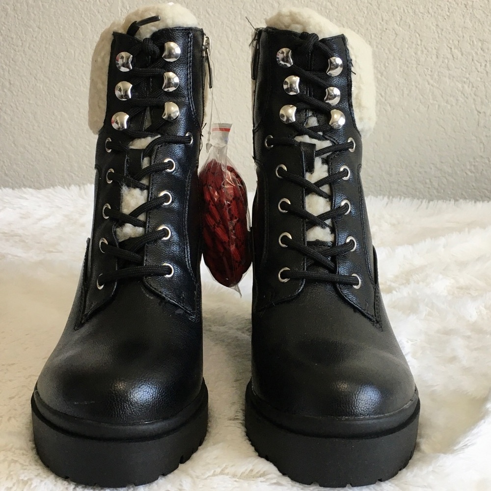 New Nine West Quinine women’s block heel combat boots - Picture 1 of 6